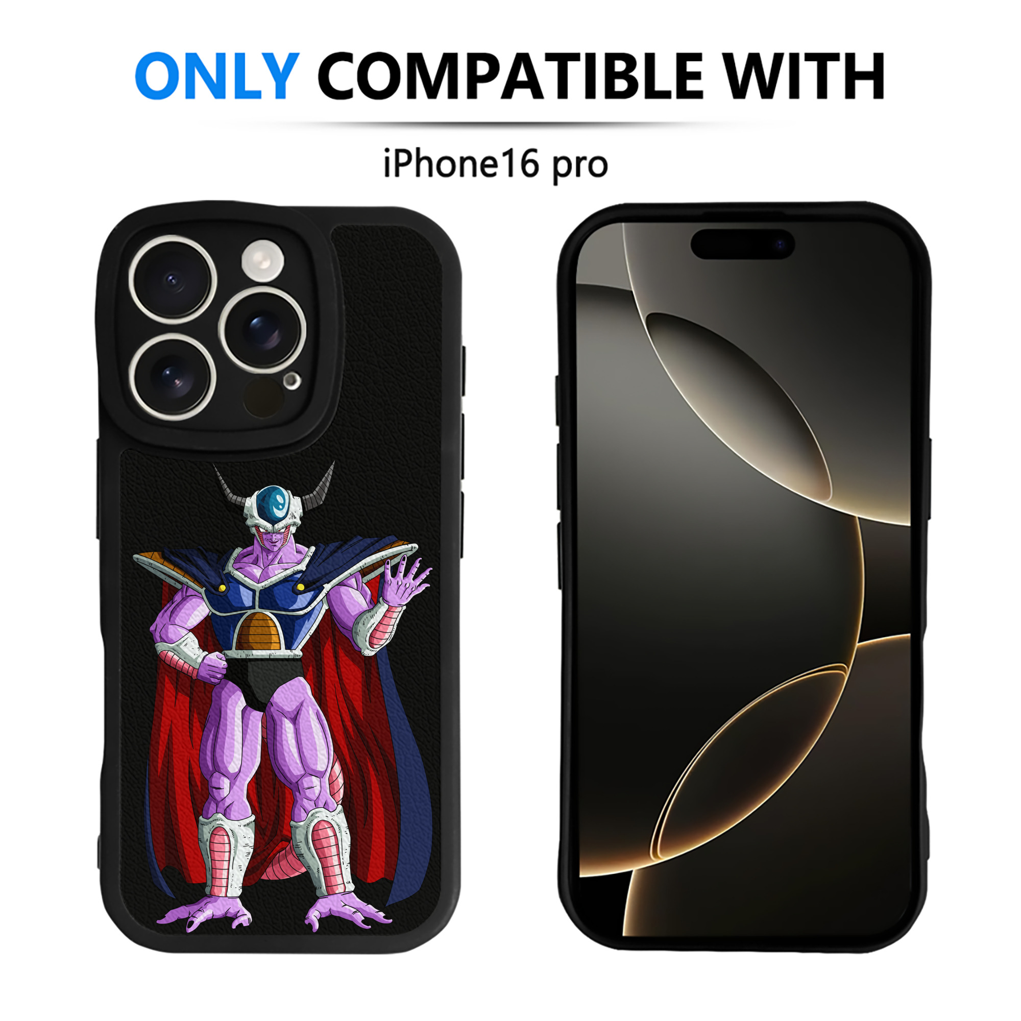 （画像用） ドラゴンボール コルド大王 DRAGON BALL King Cold 【iPhone 16シリーズ対応】シリコンスマホケース（レザー調） 材質：シリコン